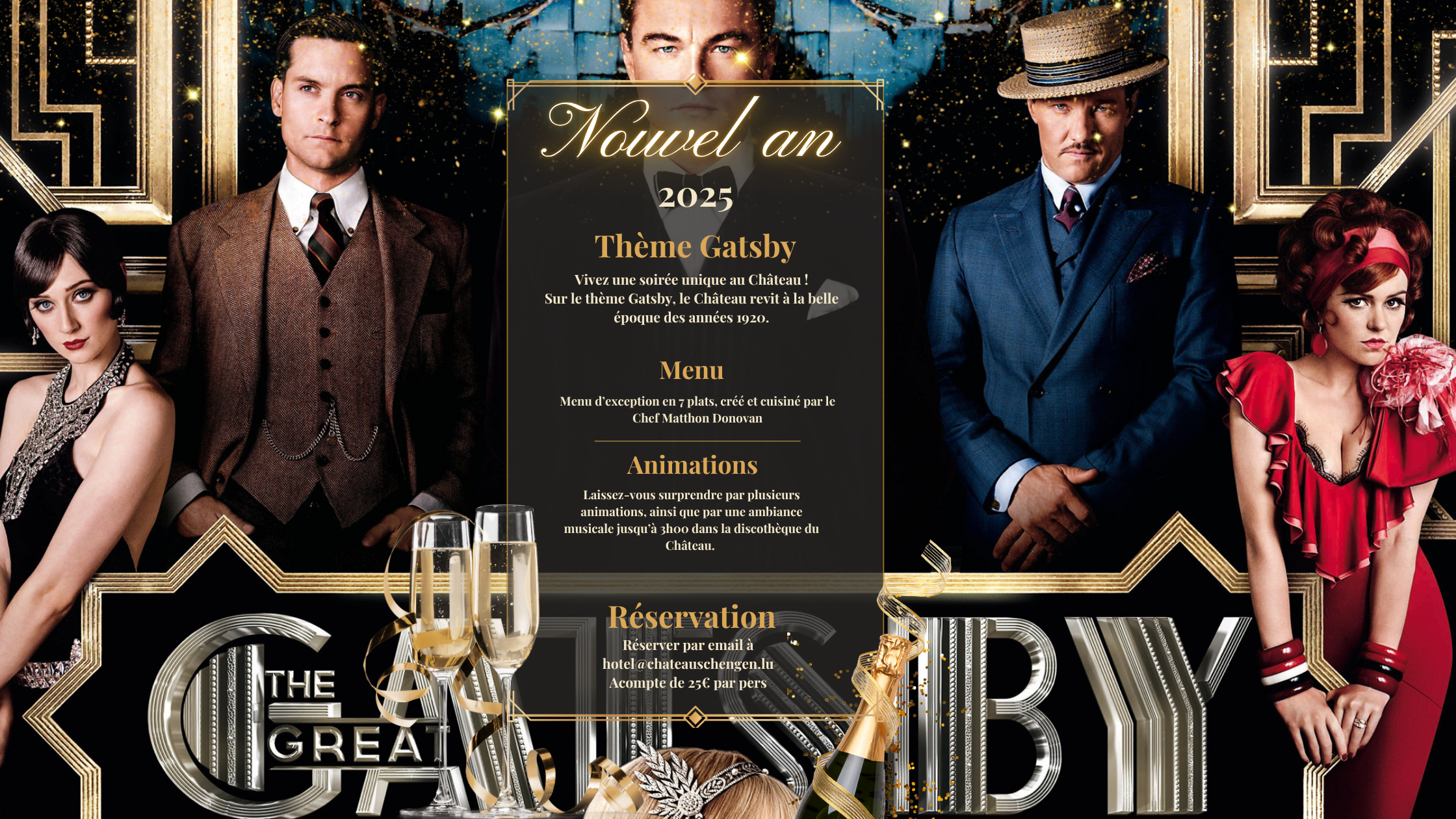 Réveillon du Nouvel An – Soirée Gatsby au Château de Schengen